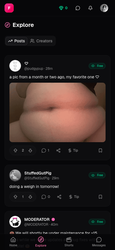 Feedee Explore feed